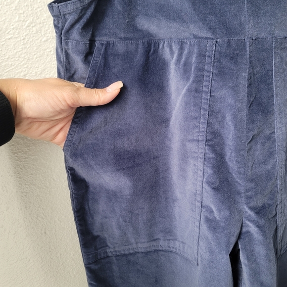 NWT Aerie Velvet Overalls Size XSmall In Blue - Picture 4 of 8
